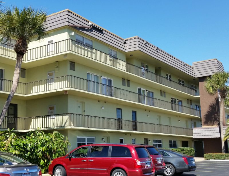 Condo painting project exterior view