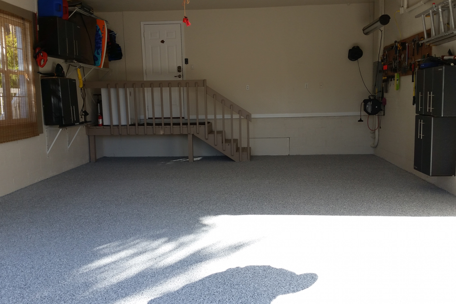 MicroDeck floor coating in progress