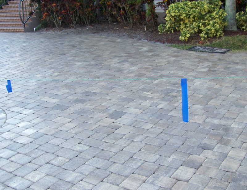 Sealed paver driveway