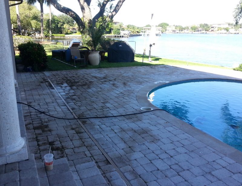 Sealed paver walkway