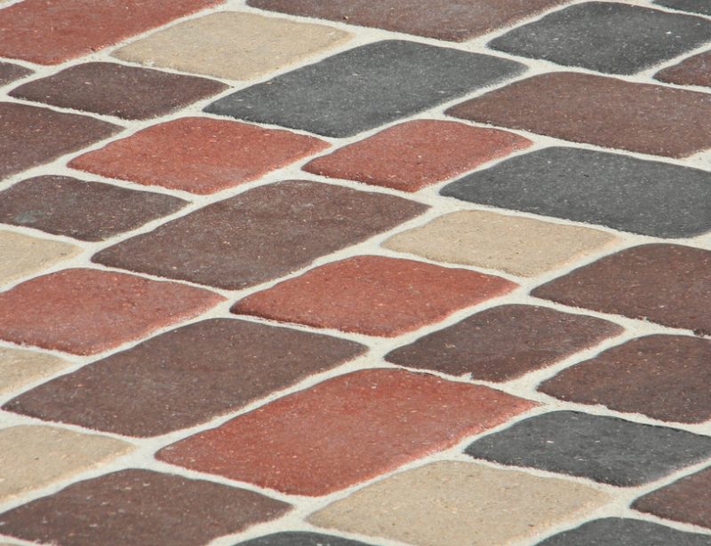 Paver sealing in progress